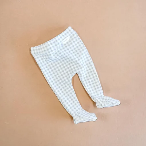 Presley Checker Baby Footie | Grey