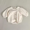 Quinn Baby girl Bubble Romper | Creme