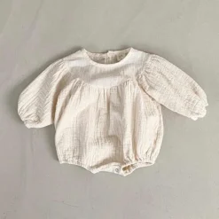 Quinn Baby girl Bubble Romper | Creme