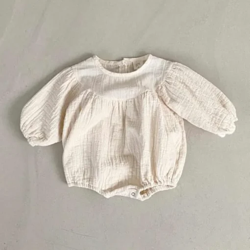 Quinn Baby girl Bubble Romper | Creme