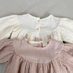 Quinn Baby girl Bubble Romper | Creme