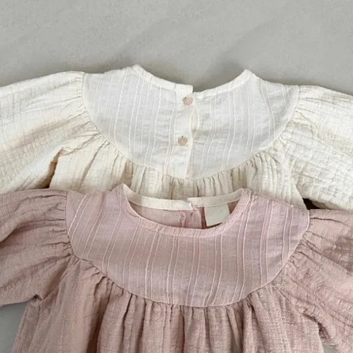 Quinn Baby girl Bubble Romper | Creme