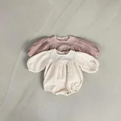 Quinn Baby girl Bubble Romper | Creme