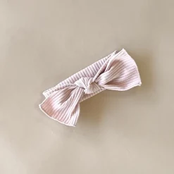 Ribbed Baby Bow | Blush