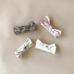 Ribbed Baby Bow | Blush