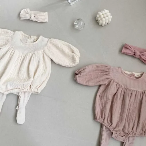 Ribbed Baby Bow | Blush