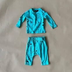 River-Splatter Baby Set | Aqua