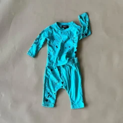 River-Splatter Baby Set | Aqua