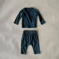 River-Splatter Baby Set | Black