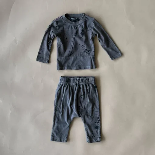 River-Splatter Baby Set | Walnut
