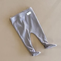 Robbie Ribbed Baby Footie | Mocha