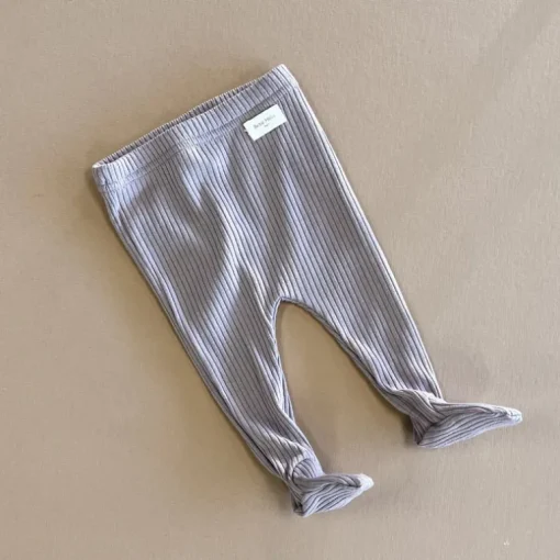 Robbie Ribbed Baby Footie | Mocha