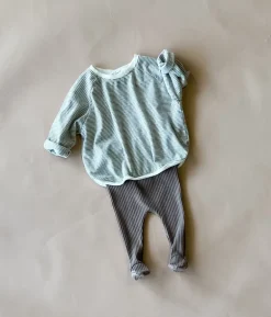 Robbie Ribbed Baby Footie | Mocha