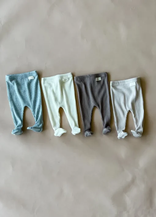 Robbie Ribbed Baby Footie | Mocha