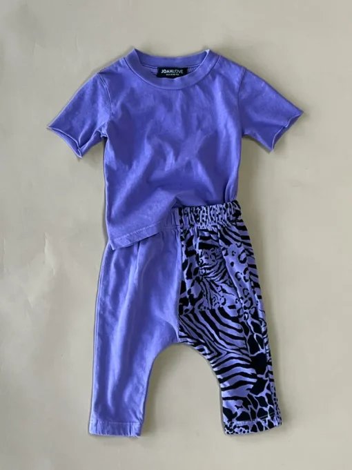 Rory-Animal Baby Set | Purple | Short sleeve