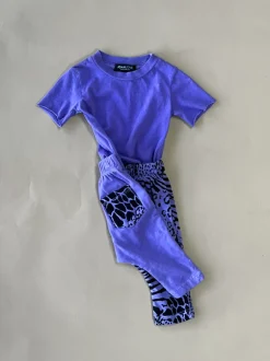Rory-Animal Baby Set | Purple | Short sleeve