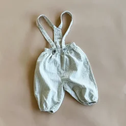 Sawyer Striped Baby overalls | Grey