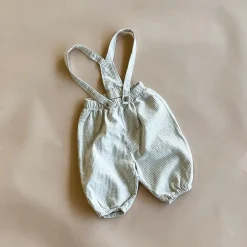 Sawyer Striped Baby overalls | Beige