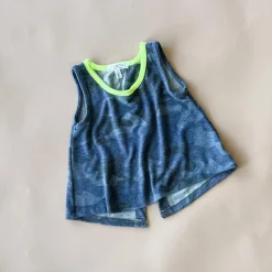 Shauna Top | Camo | Blue