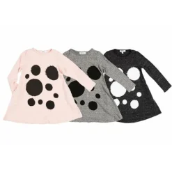 Sisley-Dot Faux Cashmere Dress