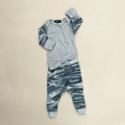 Tevin-Camo Baby Set | Cobblestone