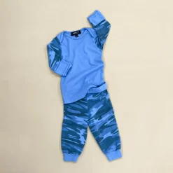 Tevin-Camo Baby Set | Sea Blue