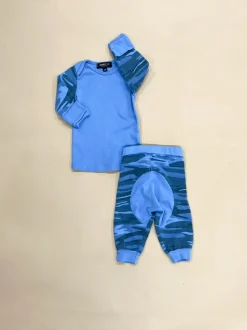 Tevin-Camo Baby Set | Sea Blue