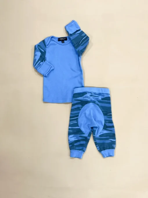 Tevin-Camo Baby Set | Sea Blue