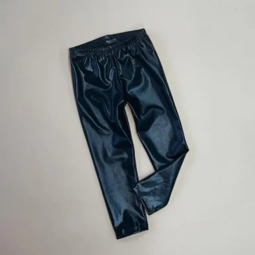 Vida-Leather Leggings | Black Metallic