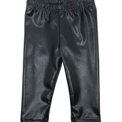 Vida-Leather Leggings | Black Metallic
