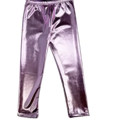 Vida-Leather Leggings | Lilac Metallic