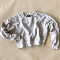 Vintage Cropped Sweatshirt | Pinkish Grey | Women & Youth 10+