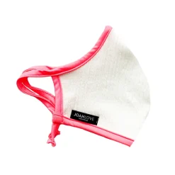 White Cotton Gauze | Pink Neon