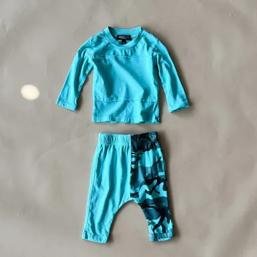 Wilen-Camo Baby Set | Aqua