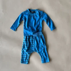 Wilen-Pinstripe Baby Set | Denim