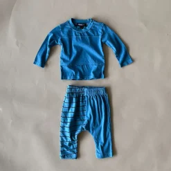 Wilen-Pinstripe Baby Set | Denim