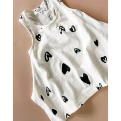 Zoya-Heart top | White
